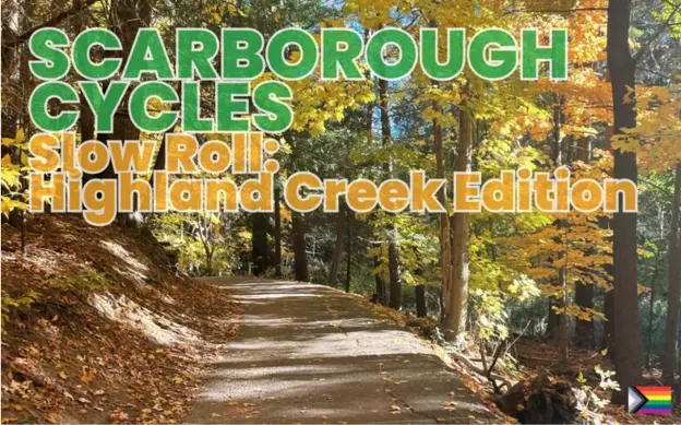 trail in a ravine, trees with fall colour