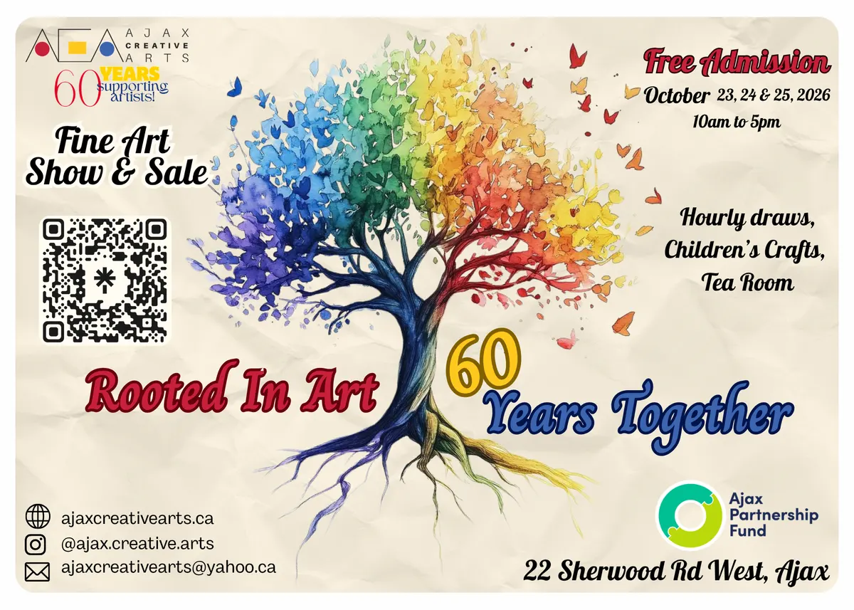 Ajax Creative Arts presents “Rooted In Art 60 Years Together”