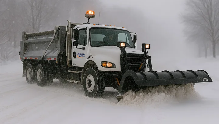 Snowplow pictured on Ajax’s official winter-maintenance page.